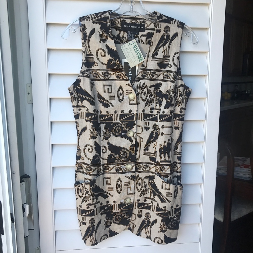 ANDREA JOVINE Vintage Vest Top NWT!